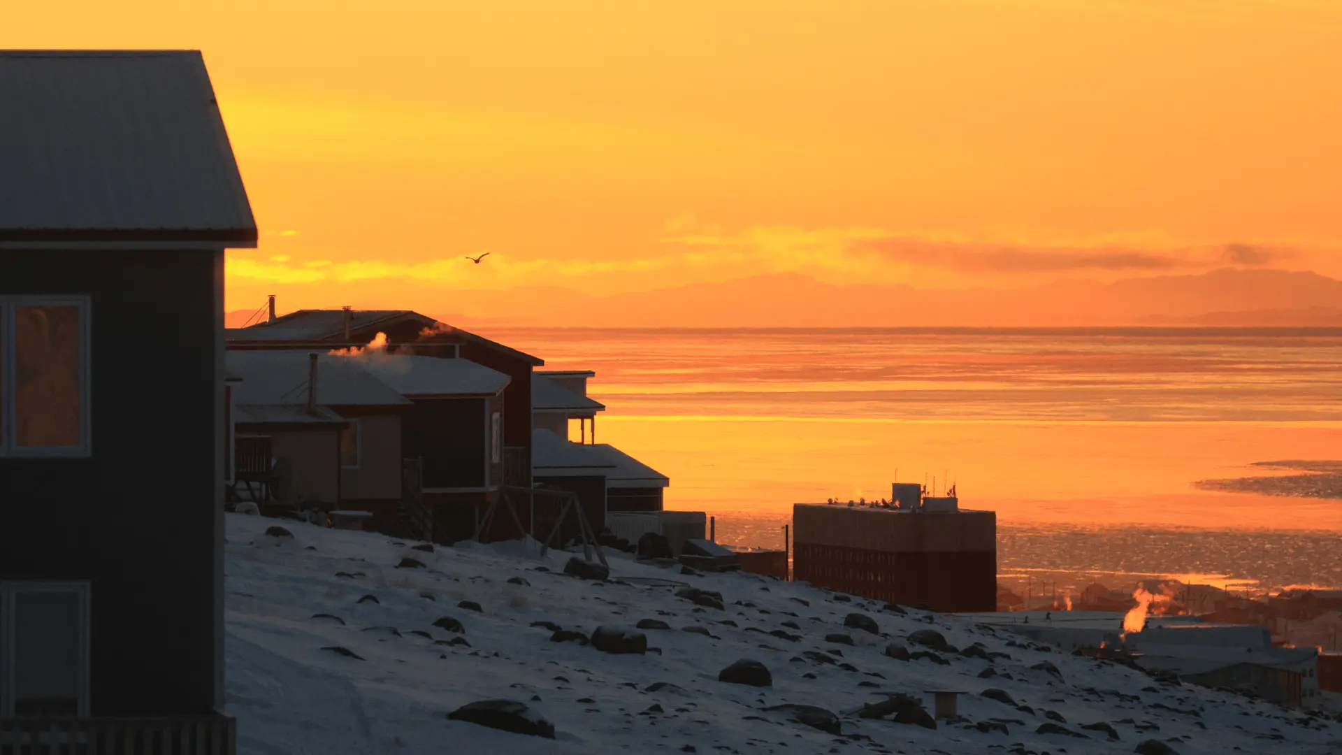 Iqaluit coastline at sunset